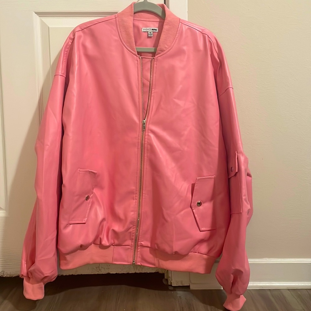 Fashion Nova pink Bomber jacket